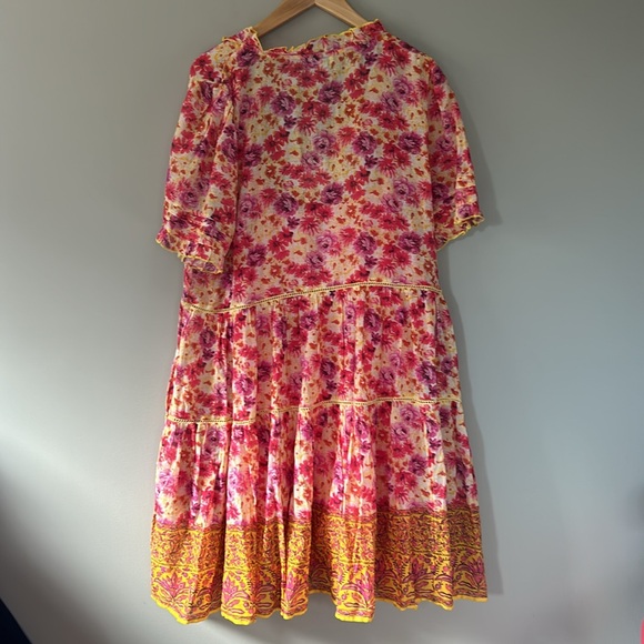 NWT Sundance Ingrid Effortless Dress size PXL Yellow Pink Boho - Picture 8 of 9